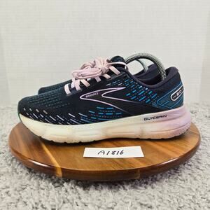 Brooks Womens 9.5B Glycerin 20 Peacoat Ocean Pastel Lilac Gym Daily Running Shoe